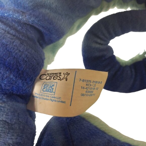 Kohls Cares Blue Purple Iguana Lizard Eric Carle Plush Stuffed Animal 2010 19" - Picture 7 of 7